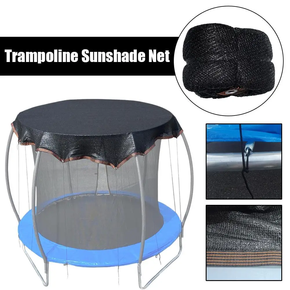 Trampoline Shade Cover Sunshade Trampoline Canopy Cover Mesh Material Trampoline Protective Tool For Picnics Backyards 6/10/16ft