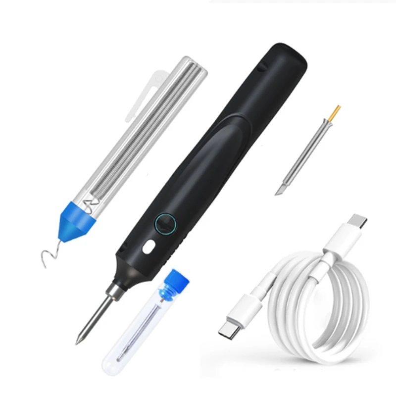 

Hot 8W-15W USB Soldering Iron Set Adjustable Temperature Ceramic Core Heating Portable Home Soldering Solder Repair Tool