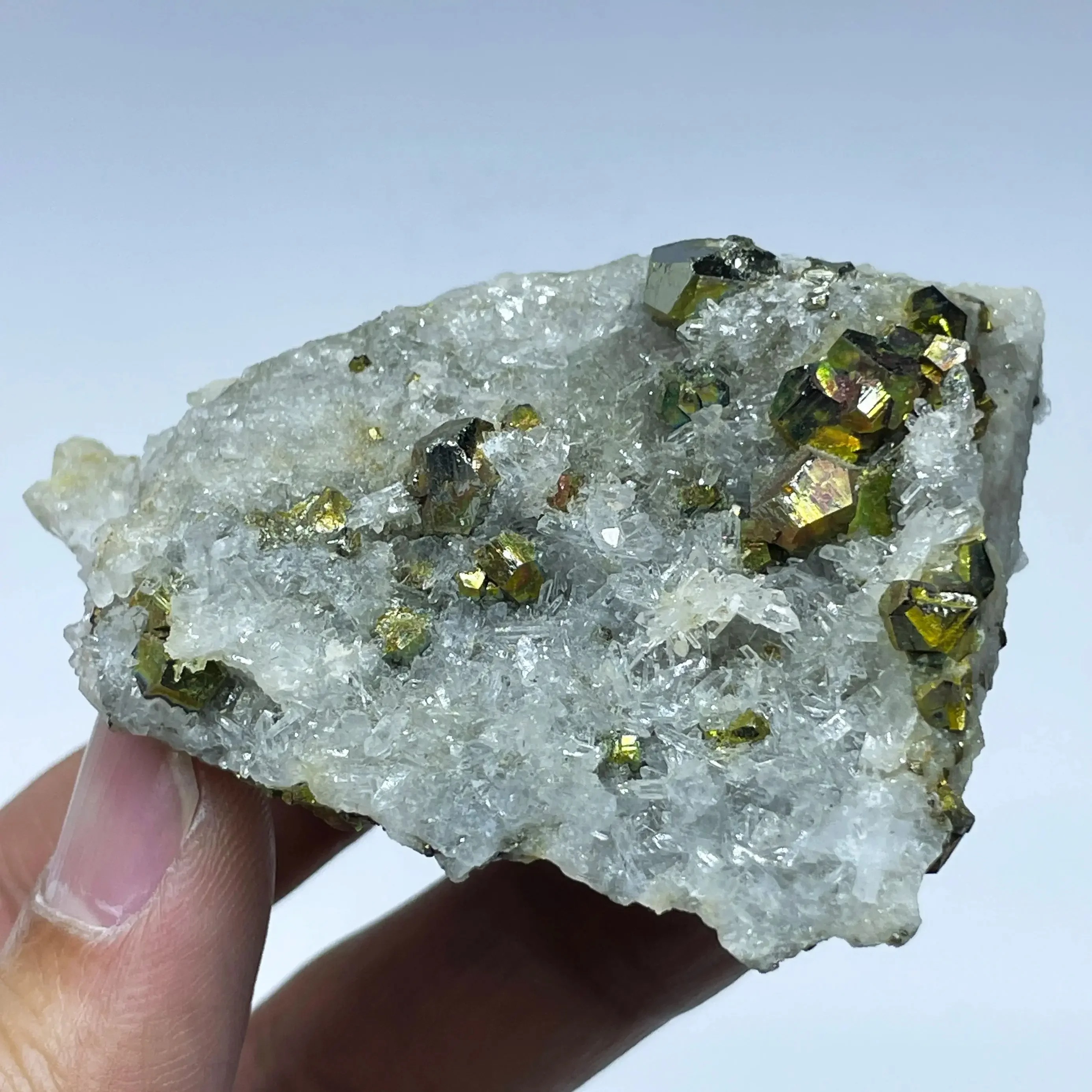Natural Stone Pyrite And Clear Quartz Cluster Mineral Specimen Raw Rock Decoration Rough Polished Healing