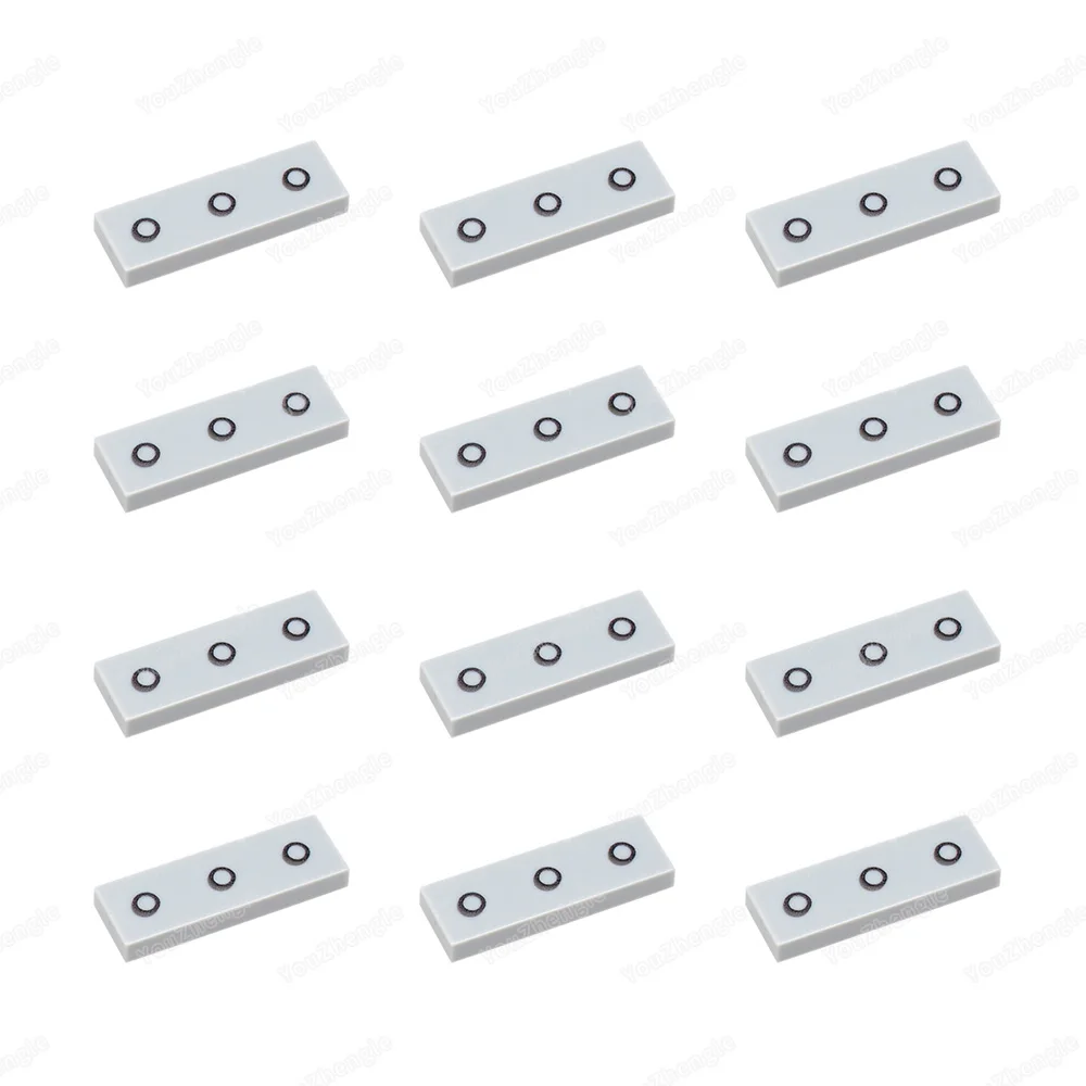 63864 Printed Steel Plate Bolt Pattern Building Block 1x3 Tiles Basic Parts MOC figures Mecha Equipment Scene Model Gift DIY Toy