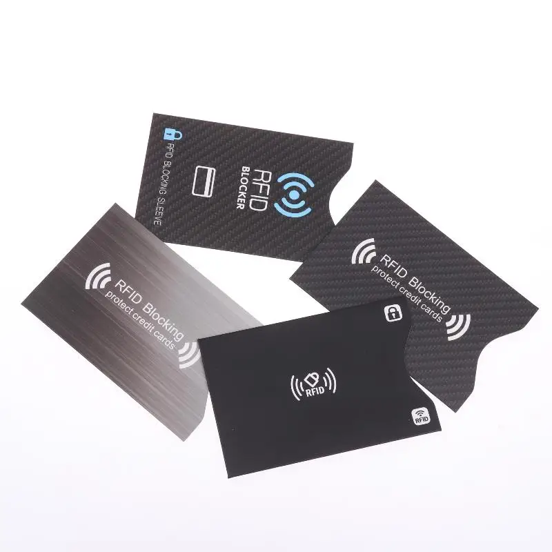 1 قطعة يغطي حماية حافظة بطاقات البنك موضة لبطاقة الائتمان RFID حامي حجب حامل البطاقة كم