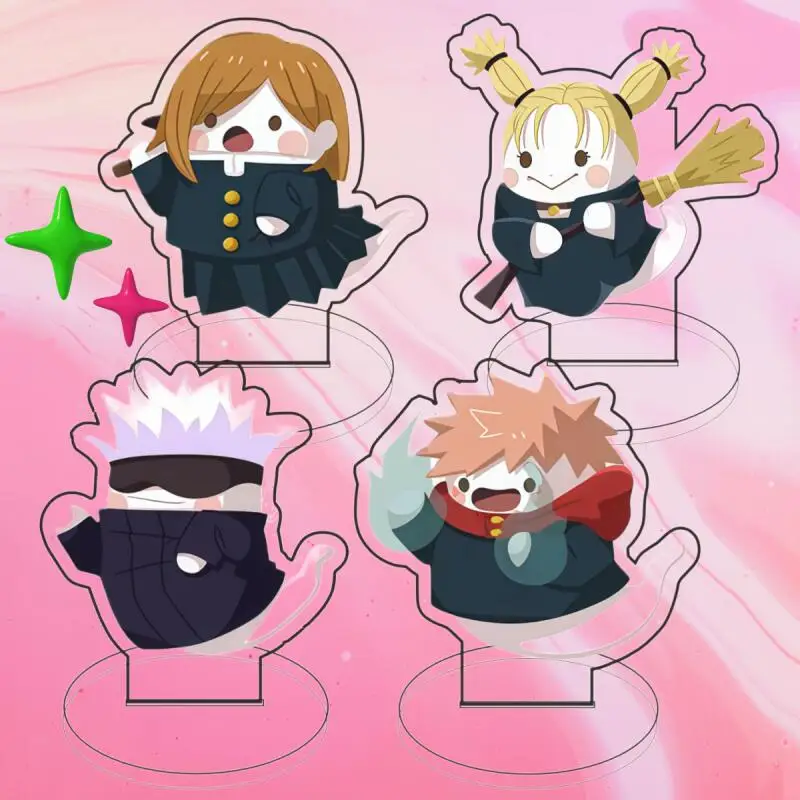 Letrero Acrílico de 10 cm con Diseño de Anime de Jjk Nobara Kugisaki, Momo Nishimiya, Yuji Itadori, Satoru Gojo, Versión Chibi, Regalo