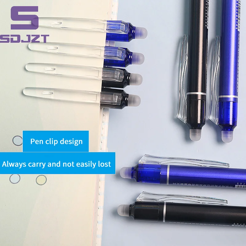 Hot Sale Press Type Thermal Erasable Pens - 0.5mm Smooth Writing Gel Pens for School and Work