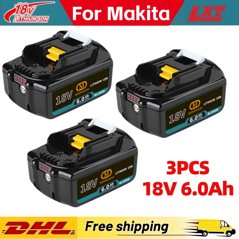 

100% оригинал 18 В для литиевой батареи Makita 5 Ач 6 Ач ⚡ BL1840 BL1860B BL1850B аккумулятор BL1860 BL1815 18 В Makita с зарядным устройством