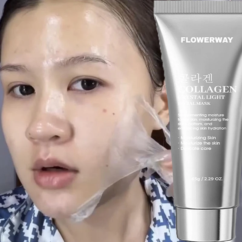 Collagen Peel-off Mask Night Wrapping Facial Mud Hydrating Firming Mask Daily Face Skin Care Deep Cleaning Skin Peel Off Covers