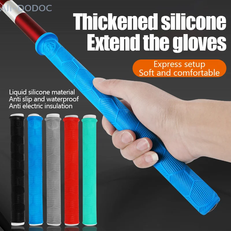 28cm Lengthened Fishing Rod A Pull Hand Sleeve Wear-resistant Non-slip Soft Grip Glue Wrap With Hand Glue Sweat Absorbent Sleeve