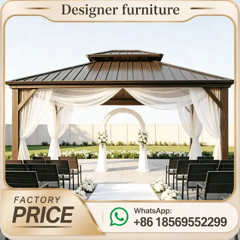 Aluminum Bioclimatic Pergola Motorized Louvered Roof Hardtop Gazebo Waterproof Anti UV For Garden Patio Outdoor