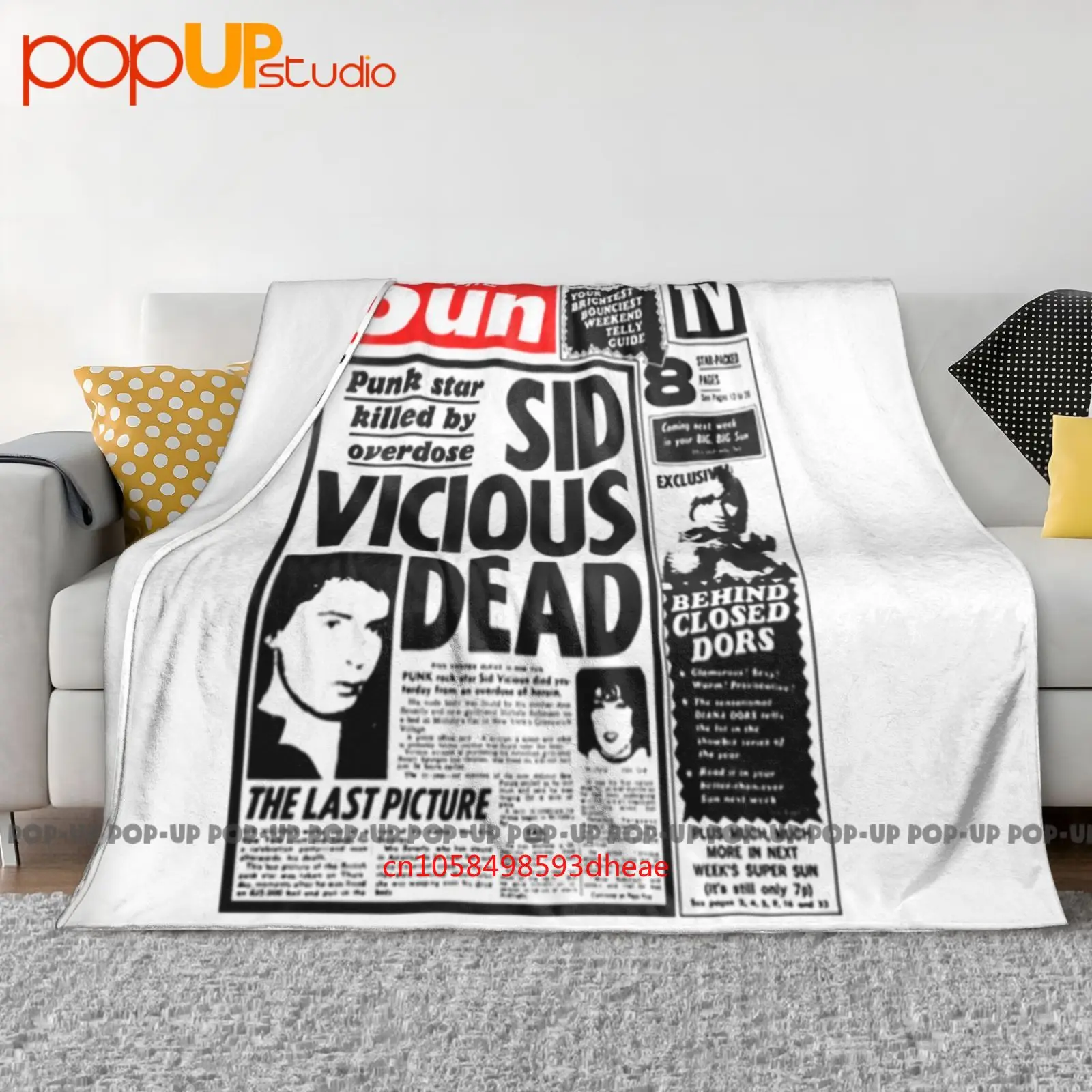 90S The Sex Pistols Sid Vicious Dead Vintage Punk Skinhead Ultra-Soft Blanket Quilt Winter Sofa Cover Bed Covers