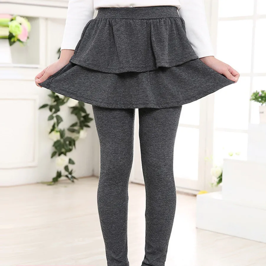 Neue Herbst Winter Mädchen Kleid Leggings Design Gedruckt Baumwolle kinder Hosen Kinder Leggings Mädchen Rock Kinder Kleid