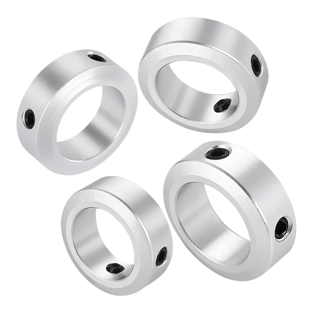 1Pcs Shaft Collar Retaining Ring Stop Screw Type Retaining Ring Shaft Retainer Locator Aluminum Alloy With Screws 3mm~50mm
