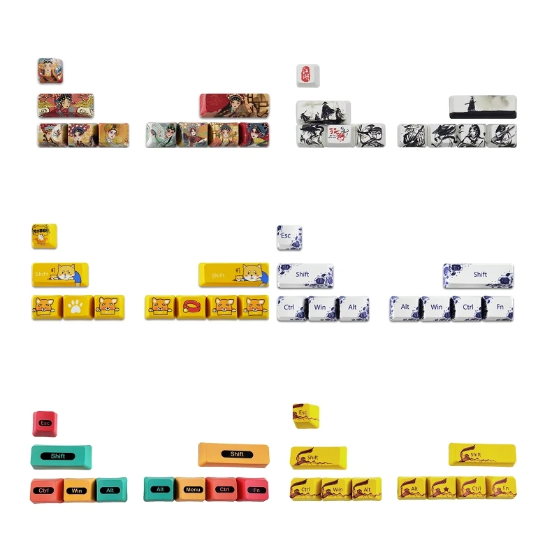 Thick PBT Keycaps for R1 SHIFT Mechanical Keyboard OEM Costom Dye Sub 10pcs