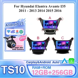 현대 엘란트라 아반떼 I35 2011 - 2013 2014 2015 2016 멀티미디어 플레이어, 자동차 라디오, 안드로이드 13 모니터 스크린, TV 스마트