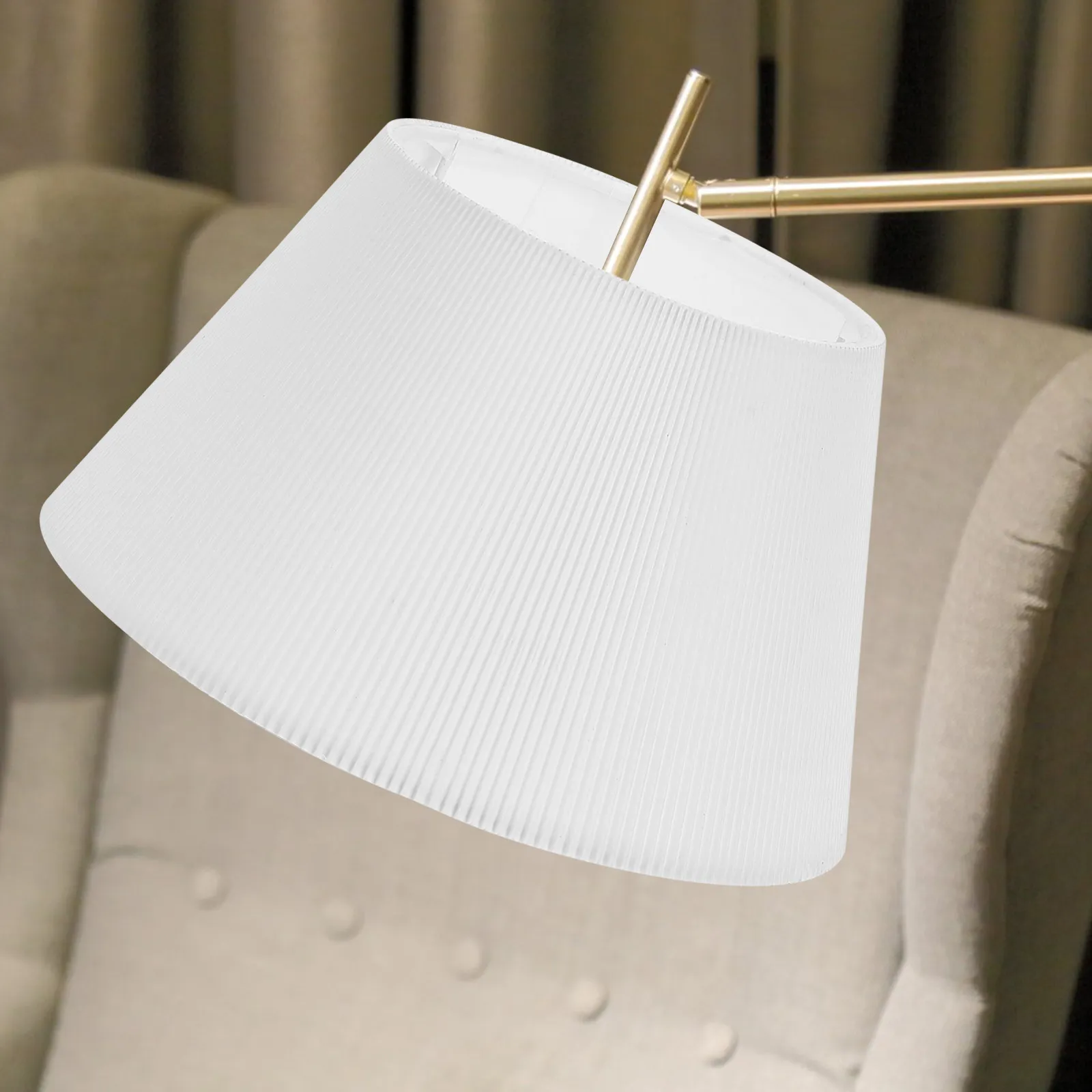 Pleated Fabric Lamp Shade for Pendant Wall Table Floor Nightstand Lights Softens Light Eye Comfort Modern Vintage Rustic Decor