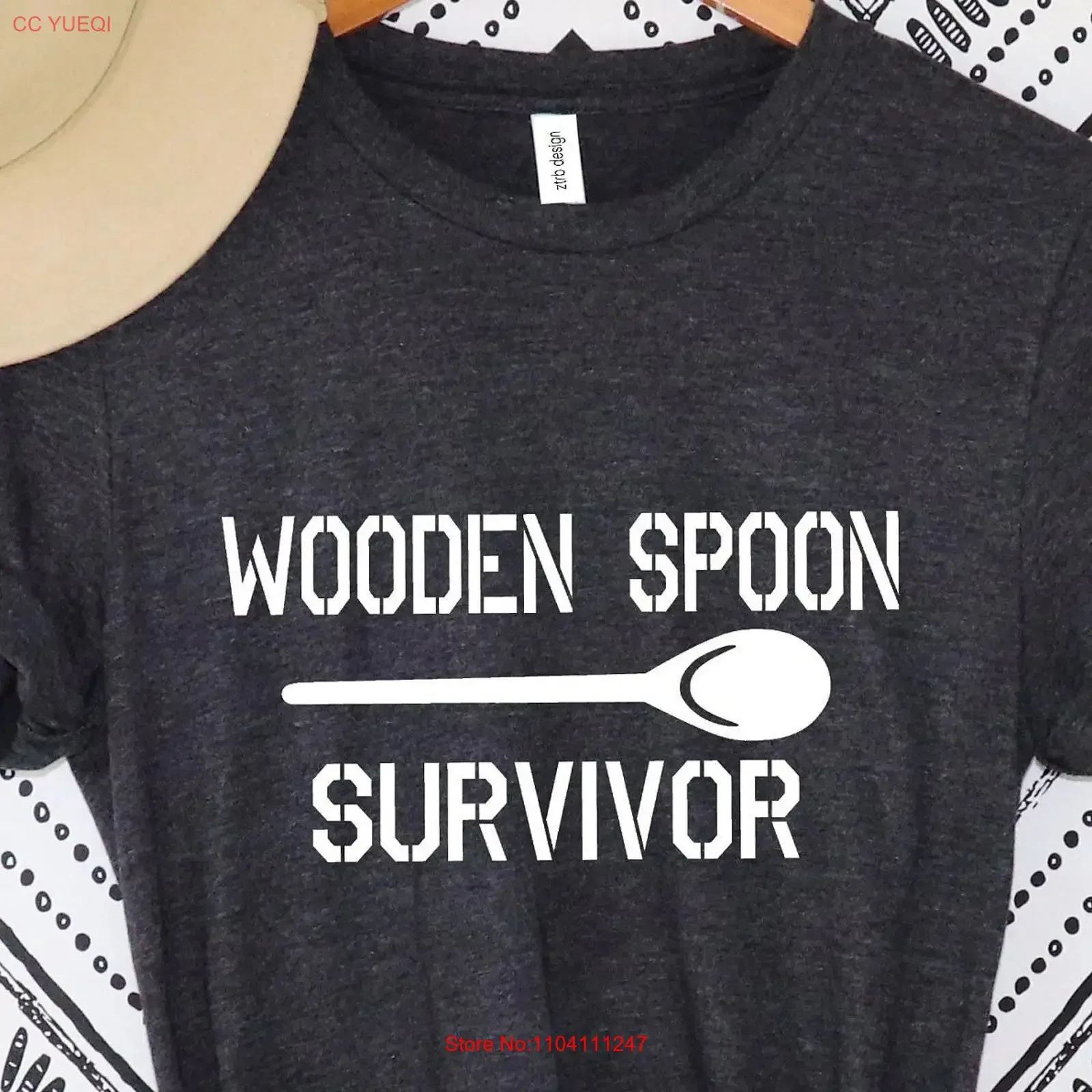Wooden Spoon Survivor Mens T Shirt Funny Italian Family Reunion Siblings Humor vintage Washed Stretched Versatile Casual