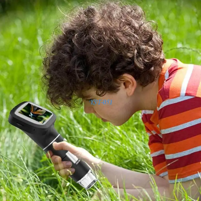 E15A 1600X Magnification Microscope with 2.4 Inch LCD Screen Science Exploration Perfect for Kid Science Projects & Hobbyists
