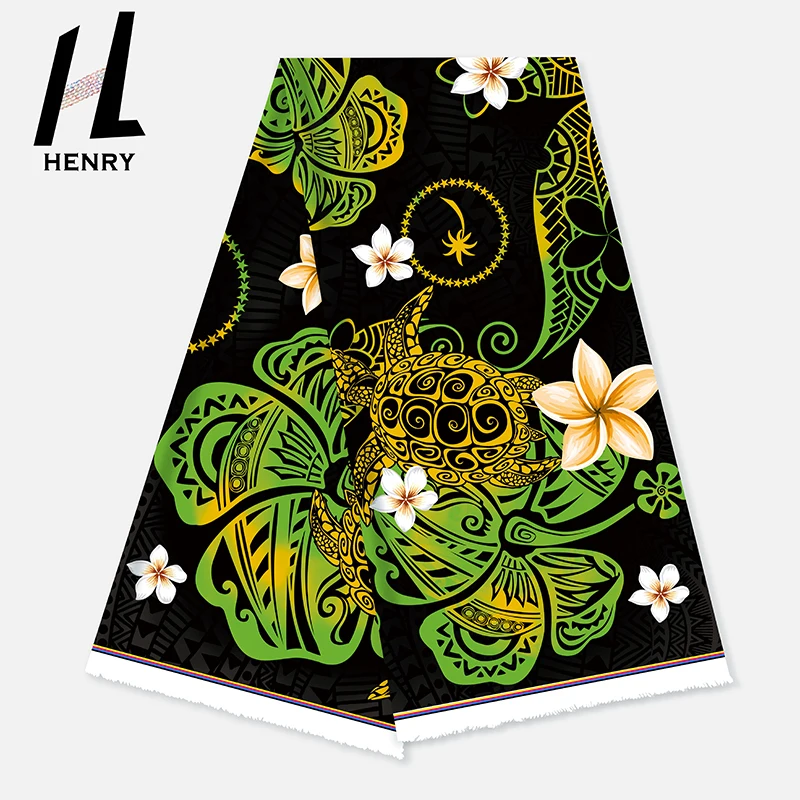 Neues Design Mode Blumenmuster Polyester Insel Stoff für Damen Mumu Kleid