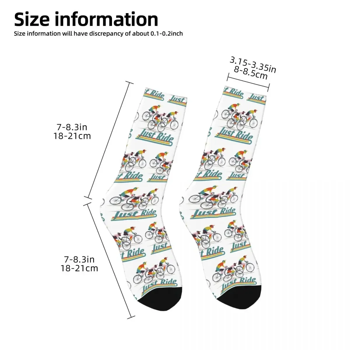 Ride To P1-Chaussettes Harajuku sulfToutes Saisons pour Homme et Femme, Bas de Haute Qualité, Accessoires pour Cadeau d'Anniversaire