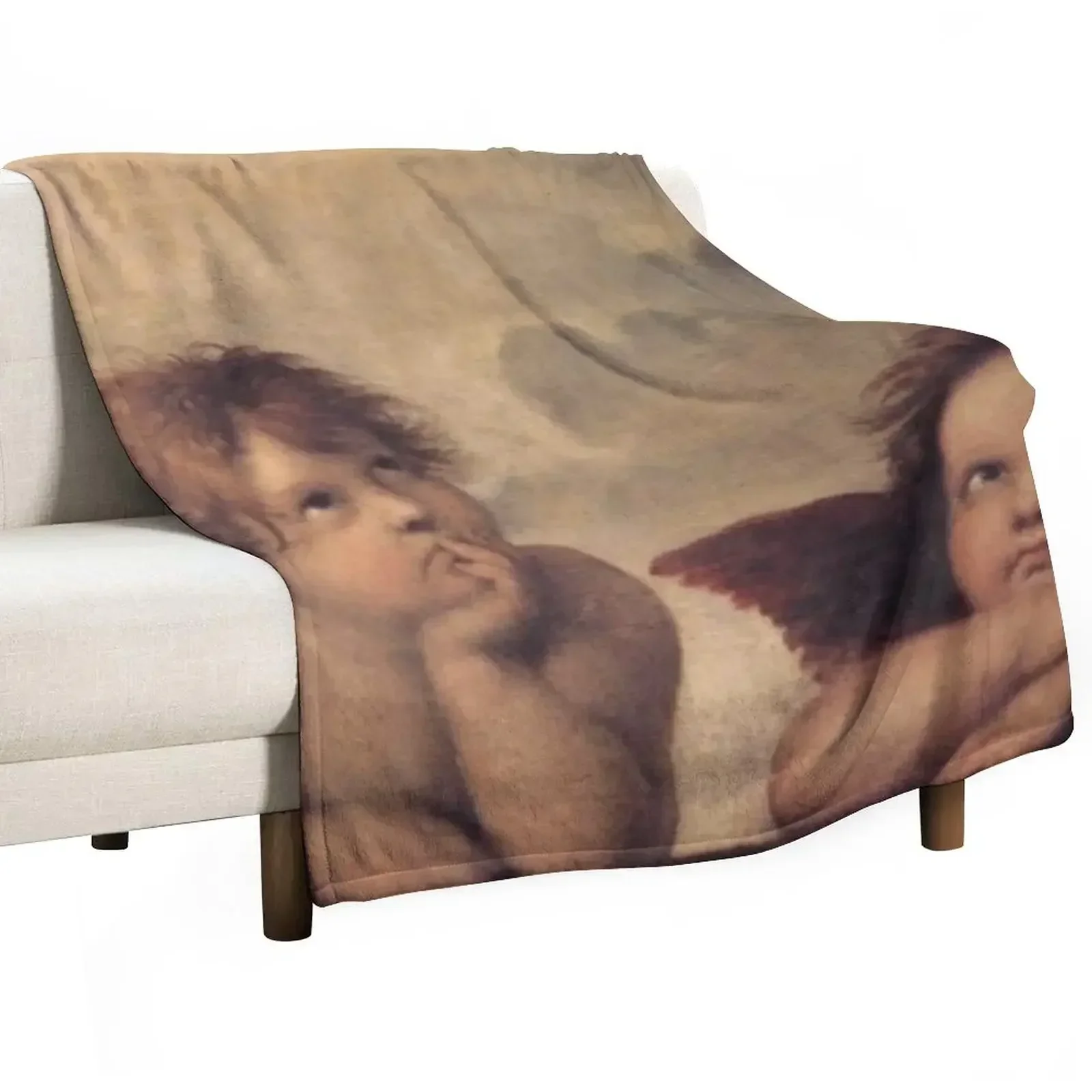 

New THE SISTINE MADONNA (detail) - RAPHAEL Throw Blanket Loose Flannels Blankets