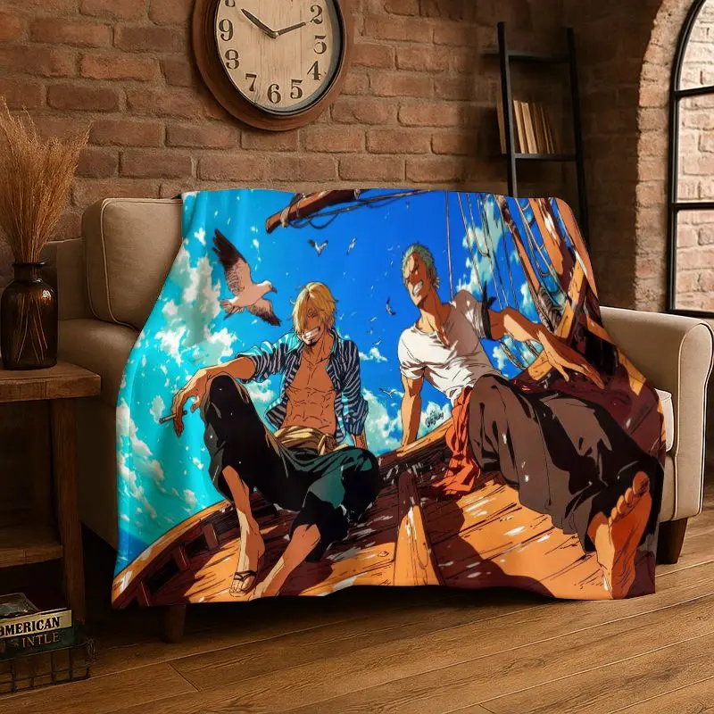 Classic Anime One P-Piece Cartoon Zoro Soft Flannel Throw Blanket,Cozy Blanket for Bed,Couch,Sofa,Bedroom,Living Room,Travel
