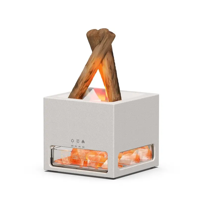 

AC39-2-In-1 Himalayans Salt Lamp & Essential Oil Diffuser Aromatherapy Diffuser Automatic Fragrance Flame Humidifier