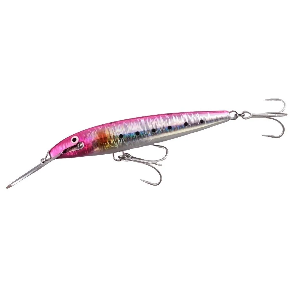 Wobbler Minnow para curricán marino, de buceo y gran acción - imagen 3