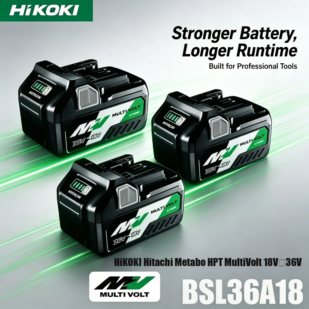 HiKOKI Hitachi Metabo HPT MultiVolt 18V‑36V 6.0Ah Li‑ion Replacement Battery BSL36A18 BSL36B18 For Cordless Drill Power Tools