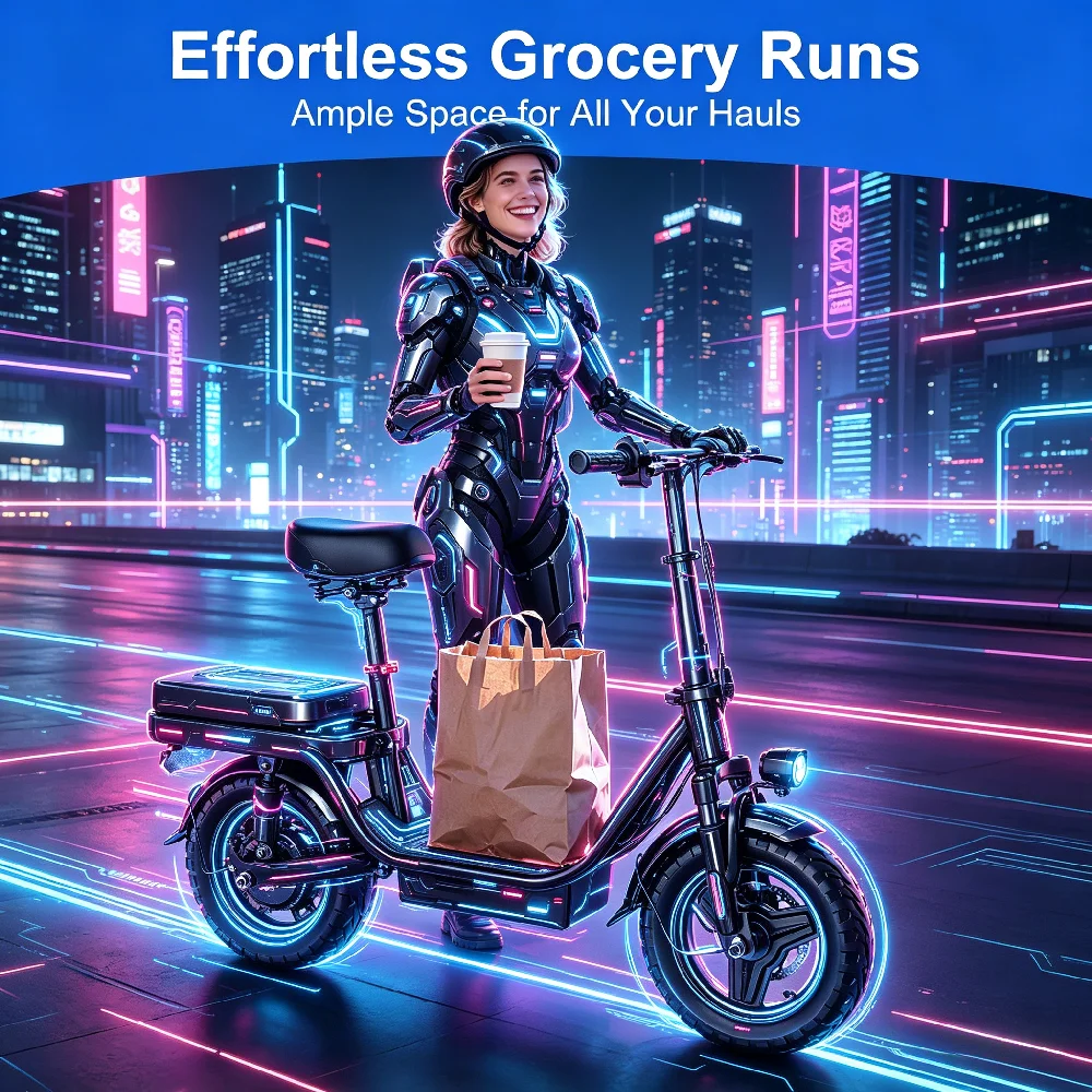 Factory Original 750W 14 Inch Electric Bike,UL2849 Safe Adjustable Seat Front Brake,Adult Urban Ebike US Local Fast Shipping