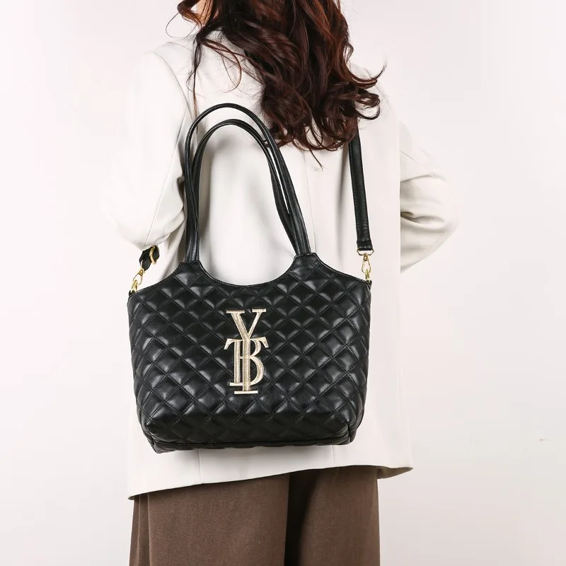 

Elegant Tote Bag For Ladies Made Of Premium Leather, Spacious Interior By Luxury Brand With Zipper Top Closure