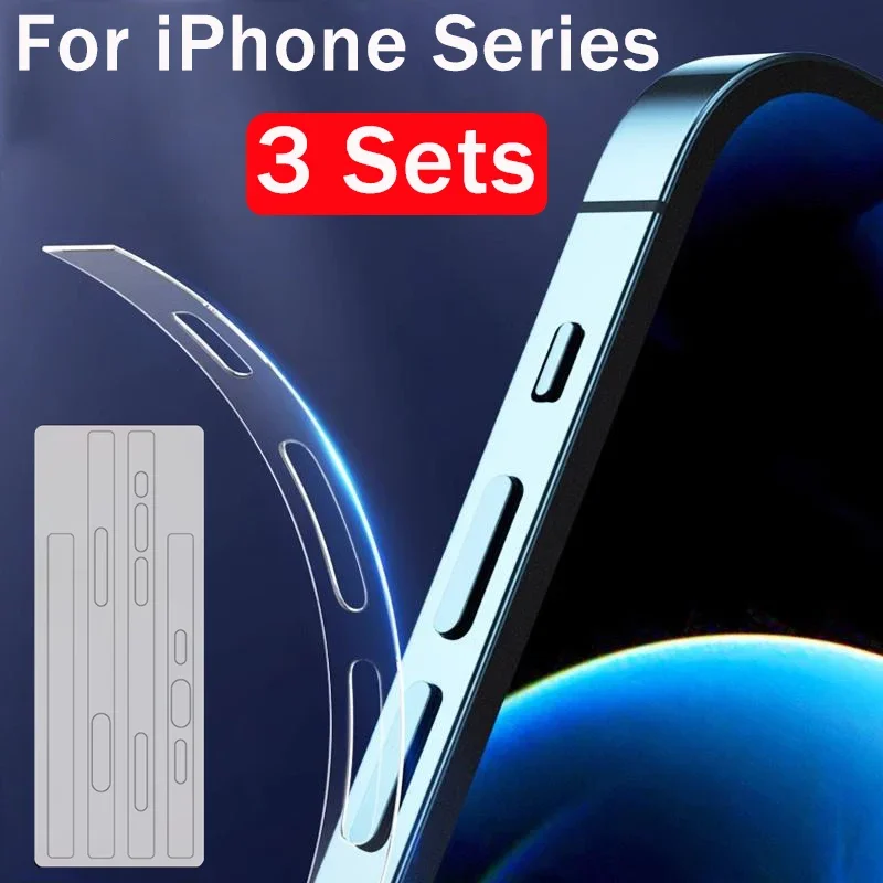 Hydrogel Side Protective Sticker Film For iPhone 16 15 Pro Max Plus 16Plus 14 Plus 13 12 ProMax  Border Frame Screen Protector