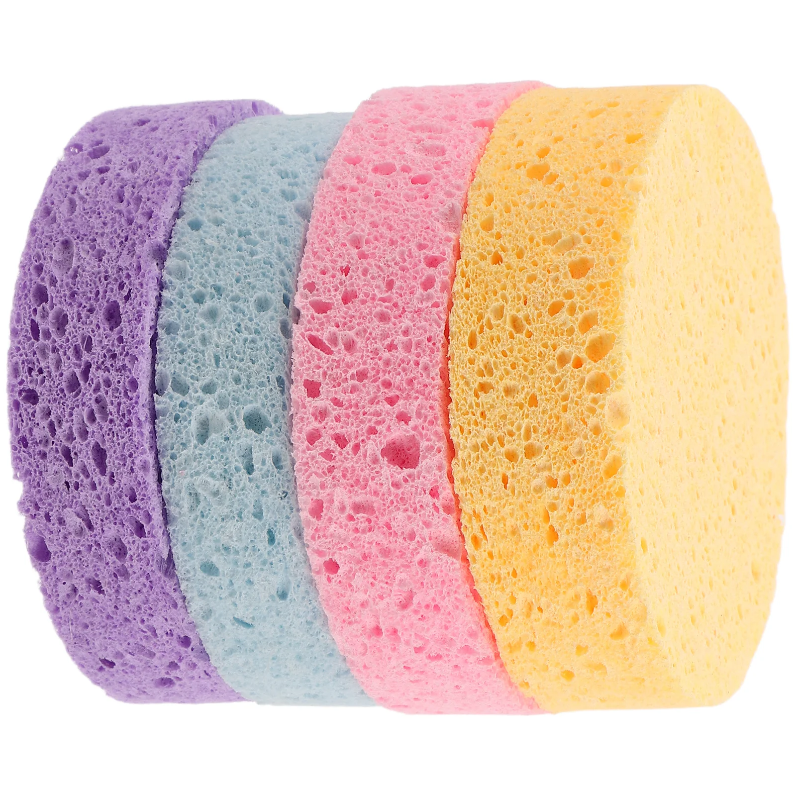 

4 Pcs Watercolor Painting Sponge Circle Brush Pad Sponges for Artist Cleaner Tool Cleaning