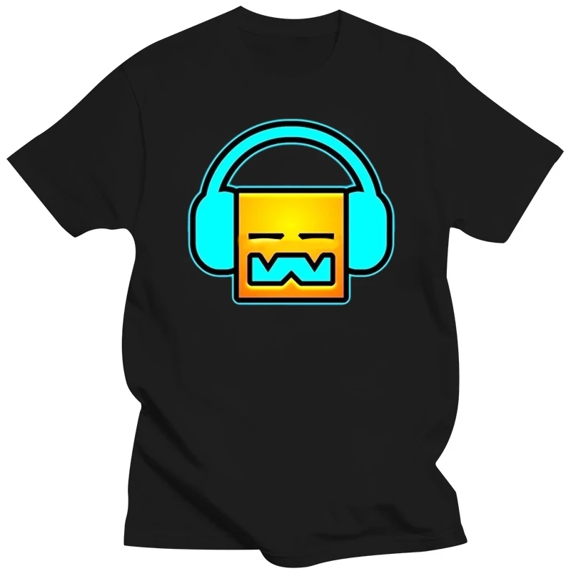 

MAN T-SHIRT summer tshirt Kid DJ Geometry Dash T Shirtt shirt for men fashion Casual short sleeve 2025 New fa
