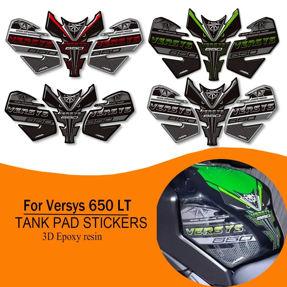 

For Kawasaki Versys 650 LT 650LT Stickers Decals Protector Adventure Touring Trunk Luggage Cases Gas Fuel Oil Kit Knee Tank Pad