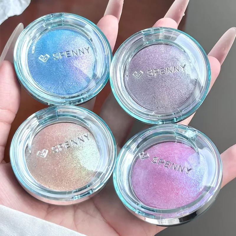 Spenny Chameleon Eyeshadow Metalic Glitter Monochrome Baked Powder High Shinny Pigmented Fine Flash Lasting Eye Makeup