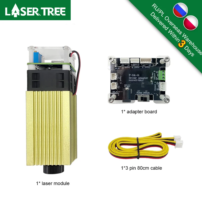 Módulo Laser TTL 20W 450nm Luz Azul para Gravador CNC de Corte — foto 5