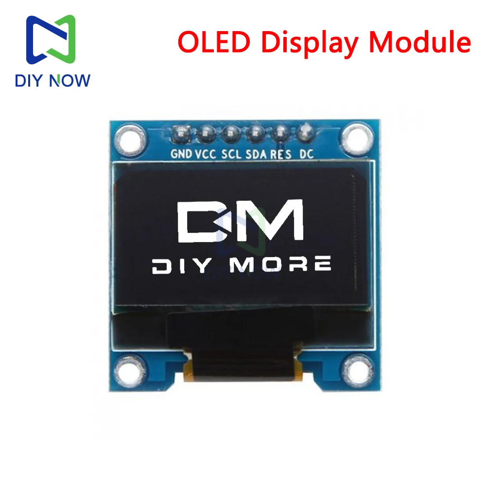 MINI 0.96 นิ้ว Monochrome Oled โมดูลจอแสดงผล 6Pin 3.3V ความละเอียด 128x64 ชิปควบคุม Ssd1306 Spi/Iic