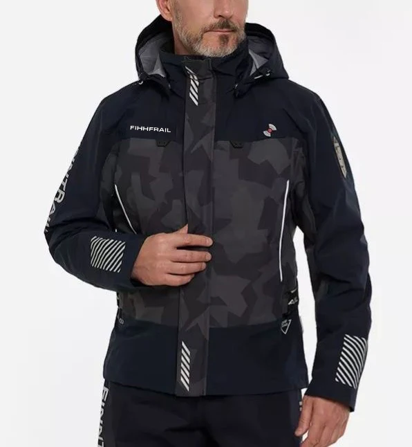 Fishing Jacket Outdoor Windbreaker Hiking Rain Jacket Men's Breathable Quick Dry Lightweight Windproof Fleece Lined Jacket