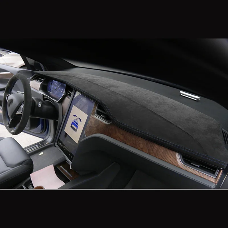Dashboard Cover in Alcantara for Tesla Model S Model X 2016 - 2019 Car Accessories Modification Interior Kit High Quality