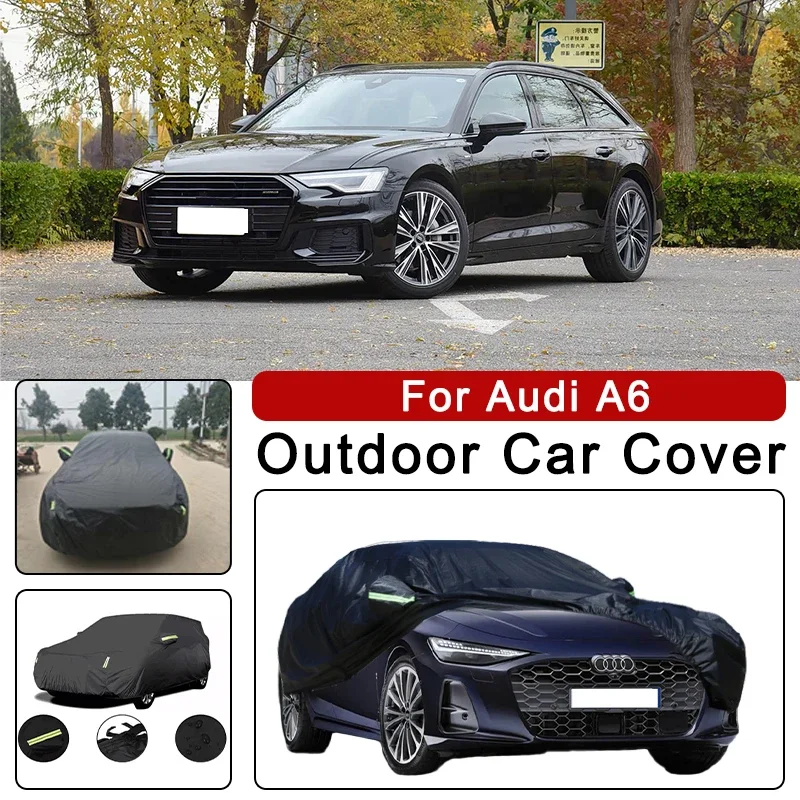 

Outdoor Car Cover Waterproof Dustproof UV Sun Protection, Full Car Protector Exterior Accessories For Audi A6 C4 C5 C6 C7 C8
