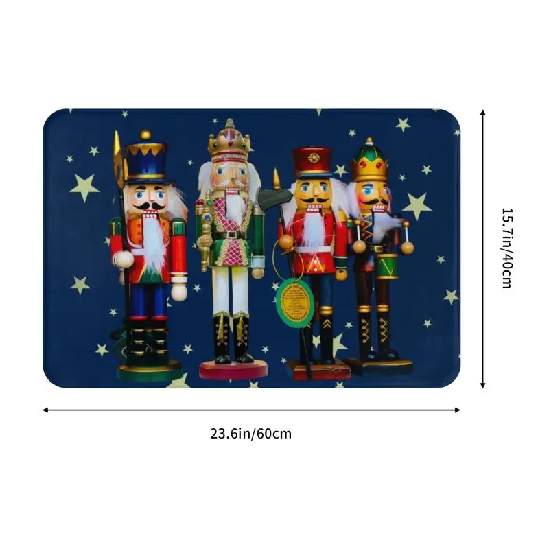 Christmas Nutcrackers Welcome Entrance Doormat Home Decoration Kitchen Hallway Balcony Rugs Living Room Carpet Bedroom Floor Mat