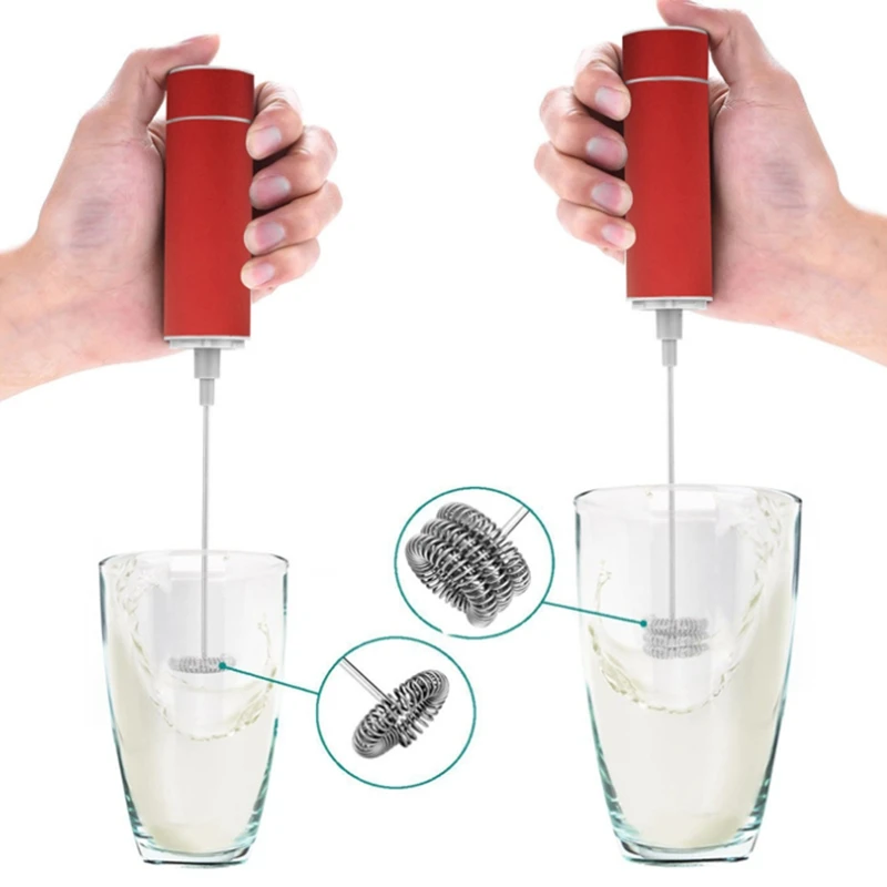 مخفق زنبركي كهربائي من الصلب ، مزبد حليب قوي ، صانع رغوة ، فرشاة تنظيف ، مجموعة دوار الأكمام ، أفضل المبيعات