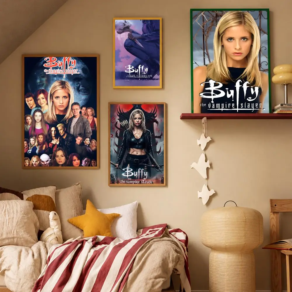 Series Buffy the Vampire Slayer Poster HD Waterproof Wall Art Posters Self Adhesive Bedroom Living Room Home Decor Gift