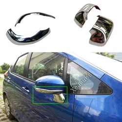 For Honda Fit Jazz 2014 2015 2016 2017 Decoration Car ABS Chrome Rear View Rearview Side Glass Mirror Cover Trim Frame Eyebrow