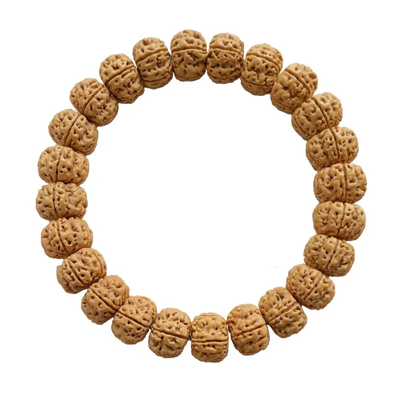 Chinese Style Lucky Natural Rudraksha Bracelet Multiple Sizes 12 Chinese Zodiac Buddha Blessing Prayer Mala Bangle For Men Women