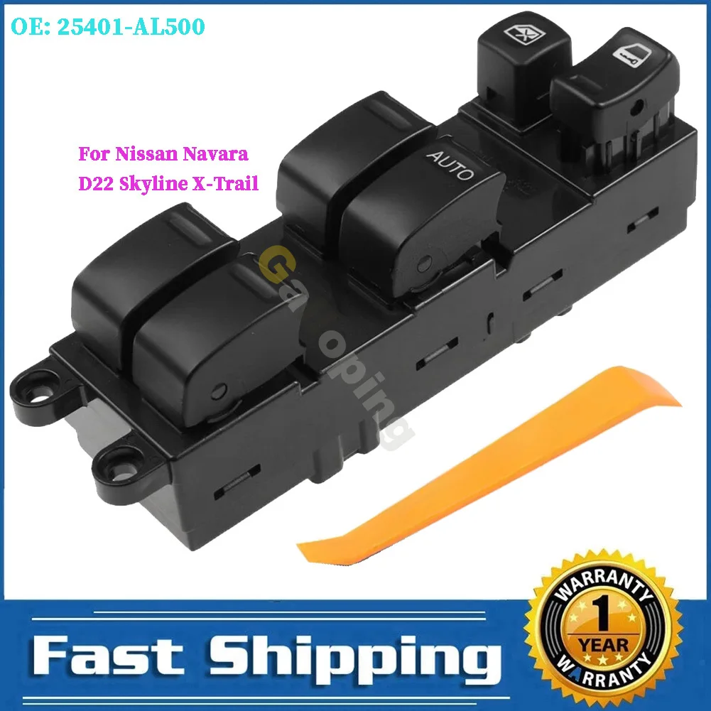 Front Right Auto Master Power Window Control Switch For Nissan Navara D22 Skyline X-Trail T30 2001 - 2007 Car Parts 25401-AL500