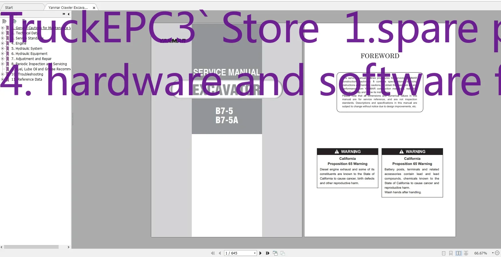 

TruckEPC3 Тяжелое оборудование, 10,7 ГБ, полная служба и руководство по эксплуатации, DVD PDF 2020 для Yanmar