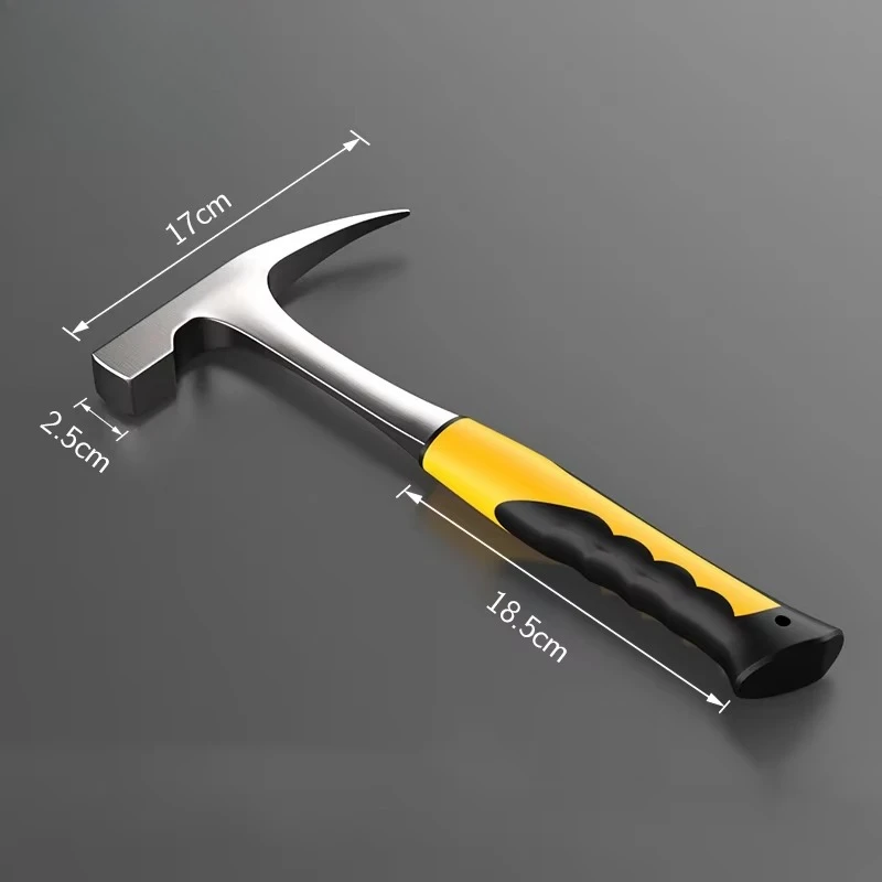 Professional Camping Hammer Multifunctional Hand Tool Hammer Integrated High Carbon Steel Forging Rubber Handle Grip