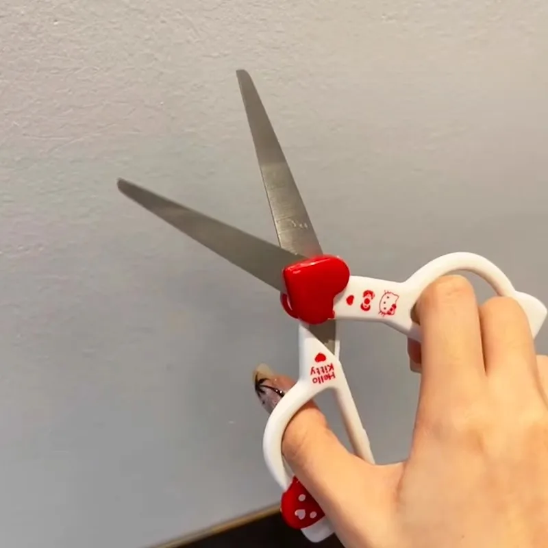 2Pcs Nette Cartoon Hallo Kitty Handgemachte Papier Schere Kawaii Rosa Liebe Bowknot Student Mädchen Schere Gewinde Reparatur Schere