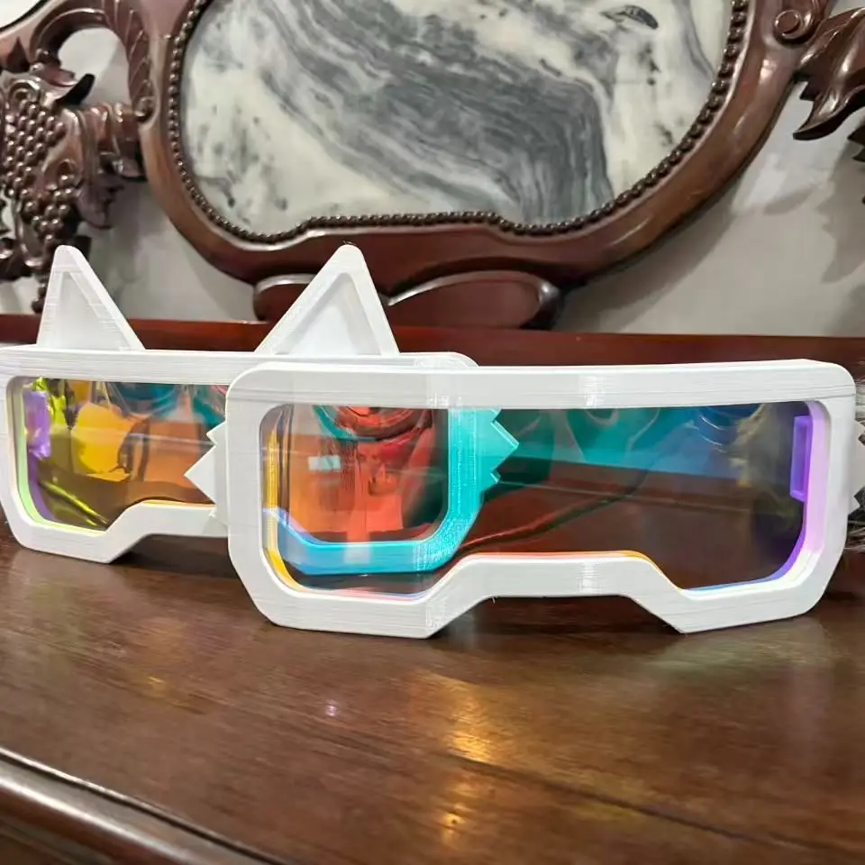 Fursuit Tierbrille, trendige Brille für Kemono und Kigurumi, Requisite, pelzige Dekoration, Zubehör, Cosplay