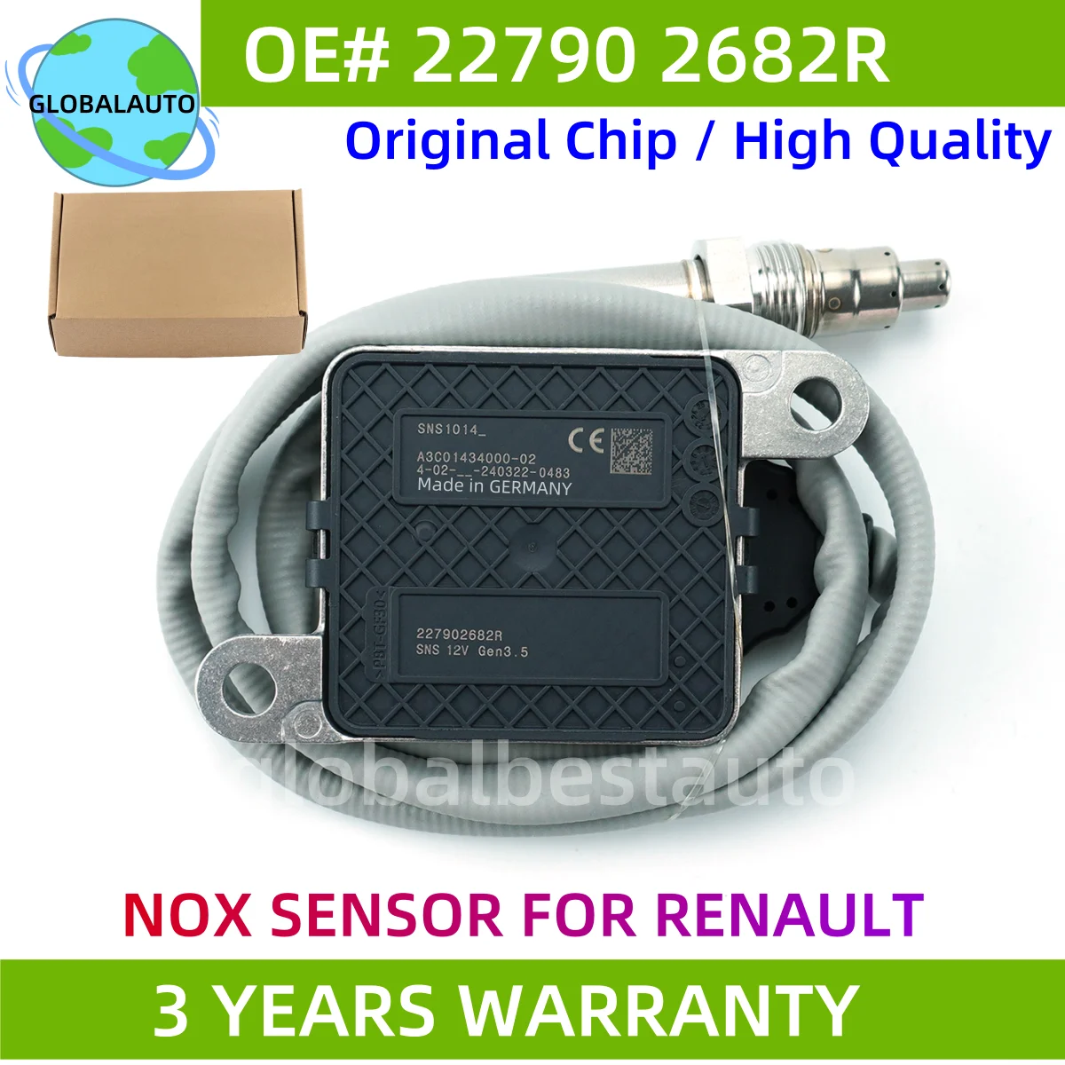 NOX Sensor 227902682R A3C01434000-02 SNS1014 Nitrogen Oxygen Sensor For Renault Trafic III (X82) 2019 Diesel