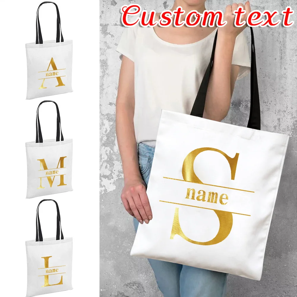 

Холщовая сумка через плечо по индивидуальному заказу, уличная женская сумка для хранения, складная модная большая карманная экологически чистая сумка для покупок